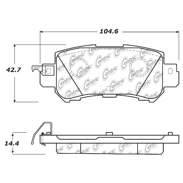 2016-2018 Mazda CX-3 Disc Brake Pad Set - Rear (Centric)