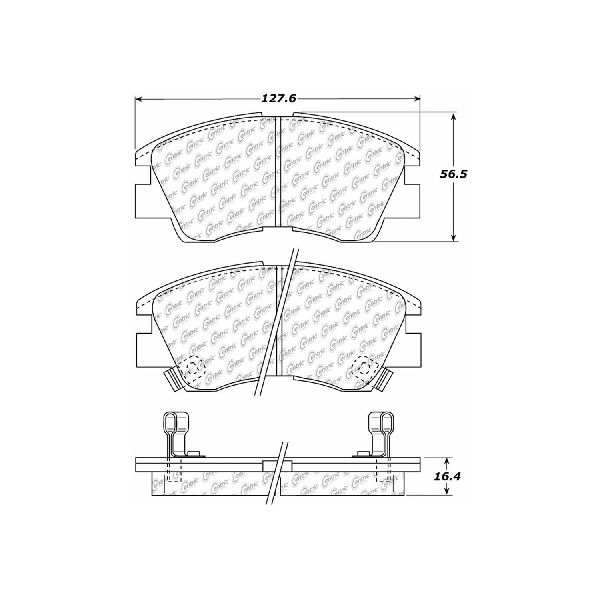 1986-1996 Mitsubishi Mighty Max Disc Brake Pad Set - Front (Centric)