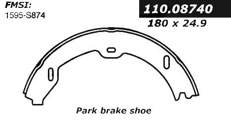 2004-2010 Mercedes-Benz SL600 Parking Brake Shoe - Rear (Centric)