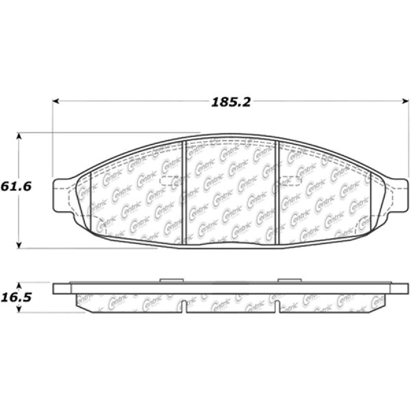 2004-2008 Chrysler Pacifica Disc Brake Pad Set - Front (Centric)