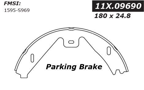 2013-2015 Mercedes-Benz GLK250 Parking Brake Shoe - Rear (Centric)