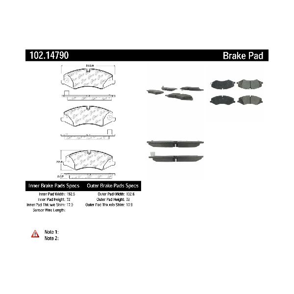 2010-2017 Land Rover Range Rover Sport Disc Brake Pad Set - Front (Centric)