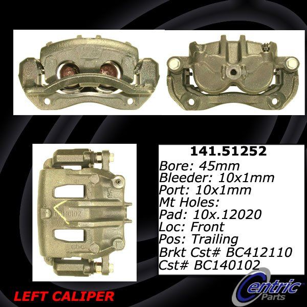2007-2009 Hyundai Santa Fe Disc Brake Caliper - Front Left (Centric)