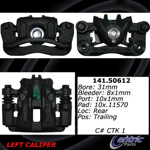 2006-2007 Hyundai Accent Disc Brake Caliper - Rear Left (Centric)