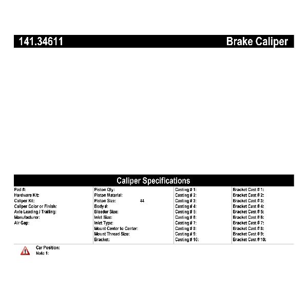 2012-2018 BMW 650i Disc Brake Caliper - Rear Right (Centric)
