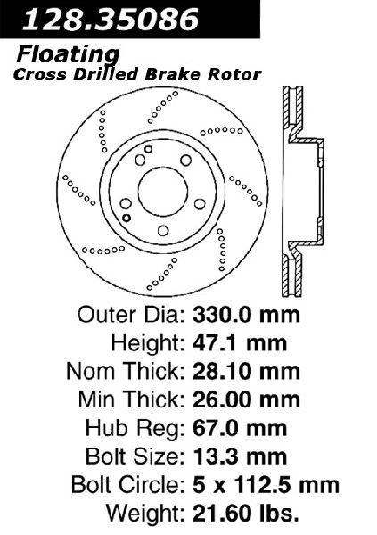 2008-2009 Mercedes-Benz CLK350 Disc Brake Rotor - Front (Centric)