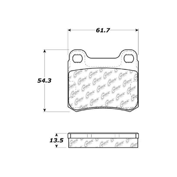 1994-1995 Mercedes-Benz C280 Disc Brake Pad Set - Rear (Centric)