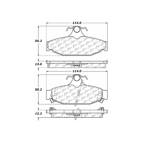 1988-1997 Pontiac Firebird Disc Brake Pad Set - Rear (Centric)