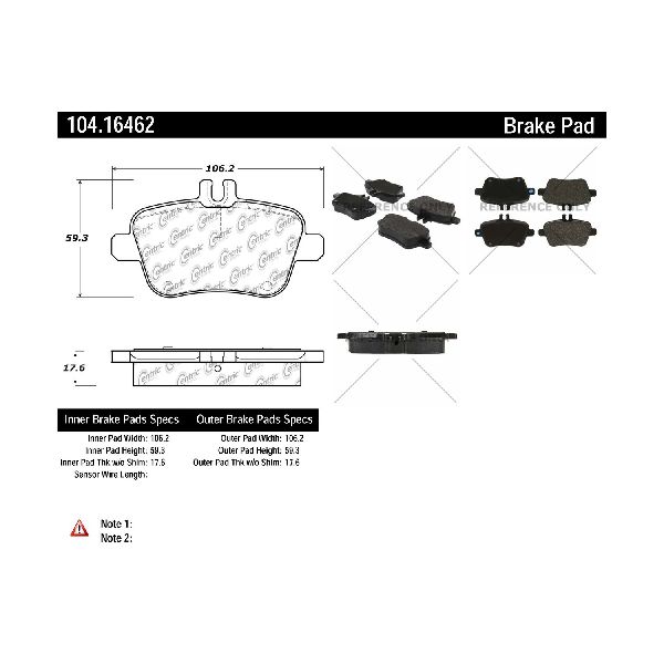 2015-2020 Mercedes-Benz GLA250 Disc Brake Pad Set - Rear (Centric)