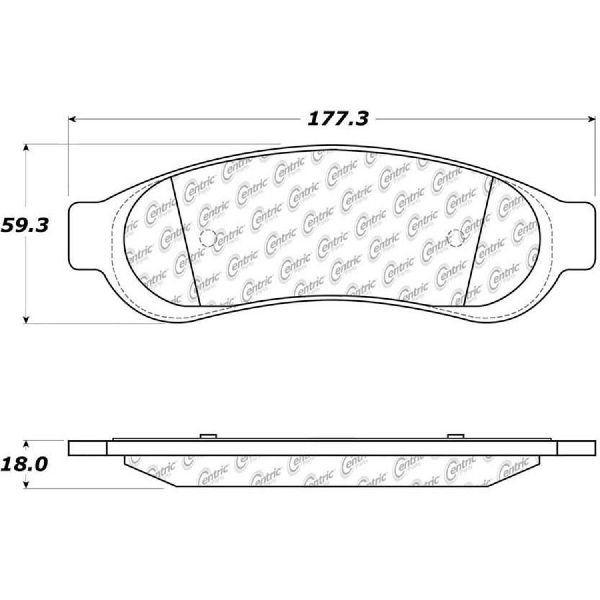 2005-2010 Ford F-350 Super Duty Disc Brake Pad Set - Rear (Centric)