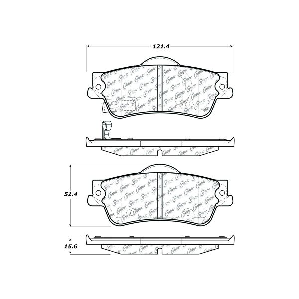 2008-2009 Pontiac G8 Disc Brake Pad Set - Rear (Centric)