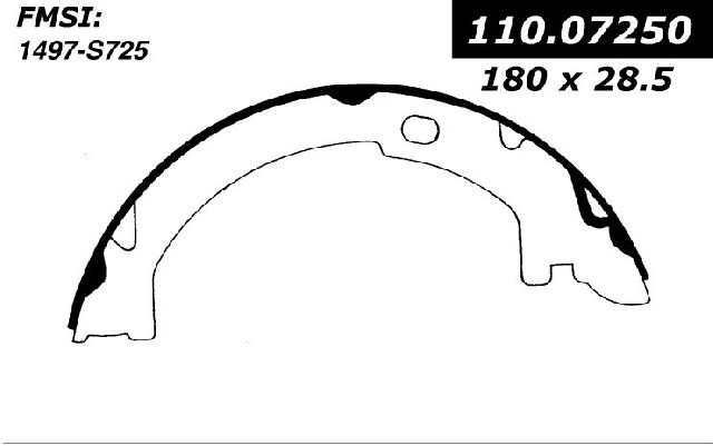 1991-1995 Lincoln Town Car Parking Brake Shoe - Rear (Centric)