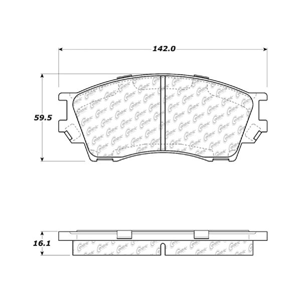 1995-2002 Mazda Millenia Disc Brake Pad Set - Front (Centric)