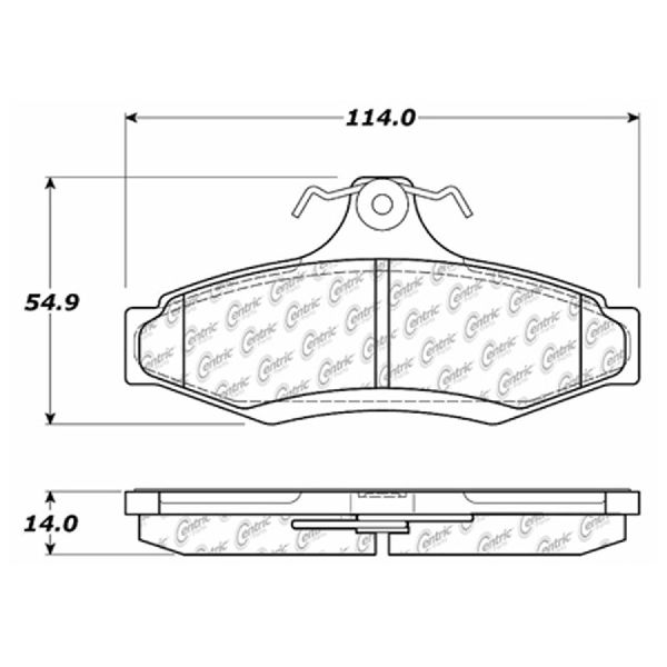1997-2004 Mitsubishi Diamante Disc Brake Pad Set - Rear (Centric)