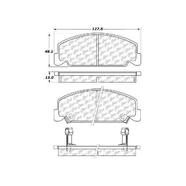 1988-2000 Honda Civic Disc Brake Pad Set - Front (Centric)