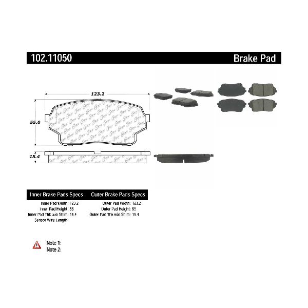 2004-2006 Suzuki XL-7 Disc Brake Pad Set - Front (Centric)
