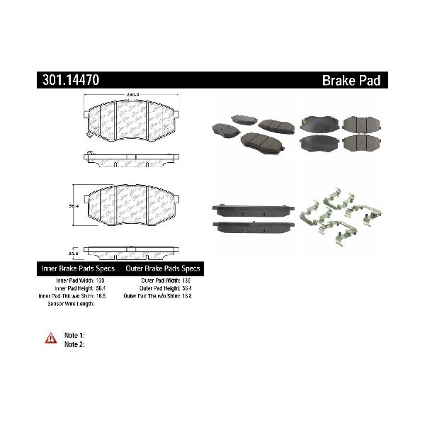 2010-2011 Hyundai Tucson Disc Brake Pad Set - Front (Centric)