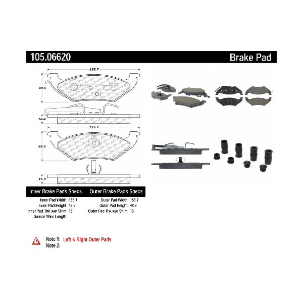 1990-1995 Lincoln Town Car Disc Brake Pad Set - Rear (Centric)
