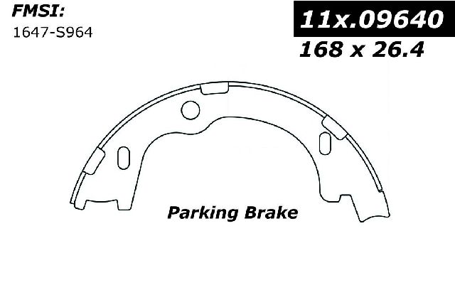 2010-2015 Hyundai Tucson Parking Brake Shoe - Rear (Centric)