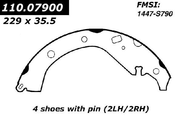 2003-2006 Toyota Matrix Drum Brake Shoe - Rear (Centric)