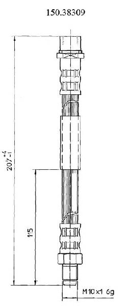 1999-2010 Saab 9-5 Brake Hydraulic Hose - Rear Lower (Centric)