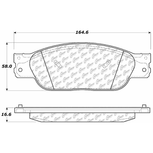 2003-2005 Jaguar S-Type Disc Brake Pad Set - Front (Centric)