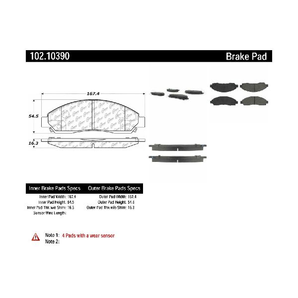 2004-2008 GMC Canyon Disc Brake Pad Set - Front (Centric)