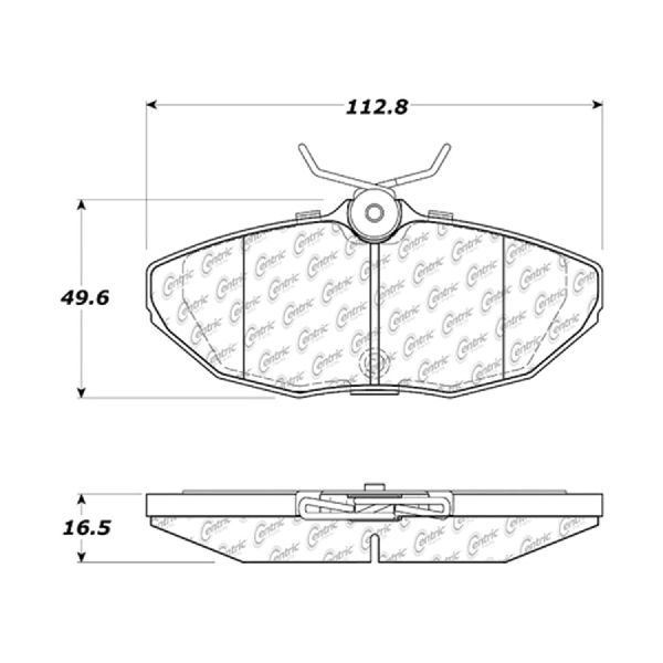 2003-2005 Jaguar S-Type Disc Brake Pad Set - Rear (Centric)
