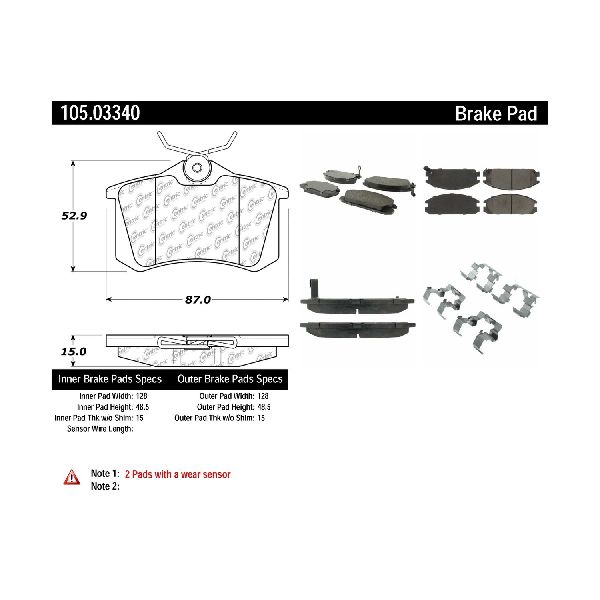 1985-1987 Honda Prelude Disc Brake Pad Set - Front (Centric)