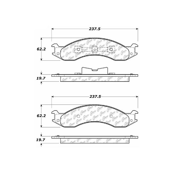 1992-1994 Ford E-350 Econoline Disc Brake Pad Set - Front (Centric)