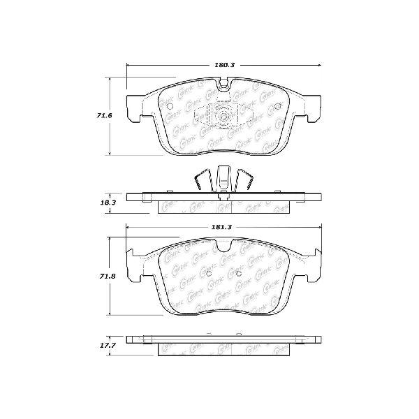 2016-2017 Volvo XC60 Disc Brake Pad Set - Front (Centric)