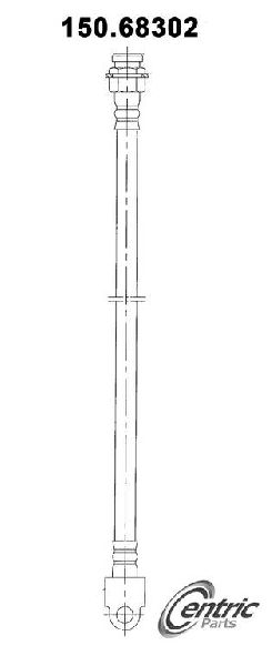 1971-1980 International Scout II Brake Hydraulic Hose - Rear (Centric)
