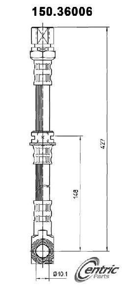 1997-2001 Cadillac Catera Brake Hydraulic Hose - Front (Centric)