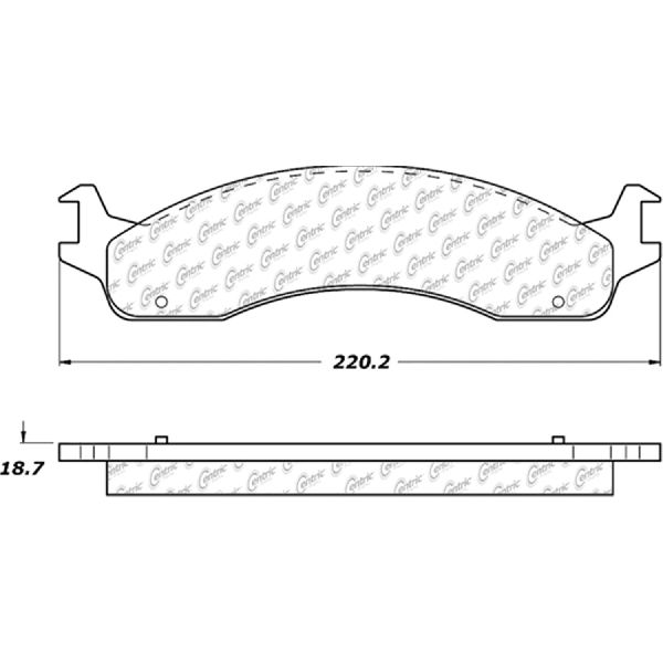 2003-2007 Ford E-250 Disc Brake Pad Set - Front (Centric)