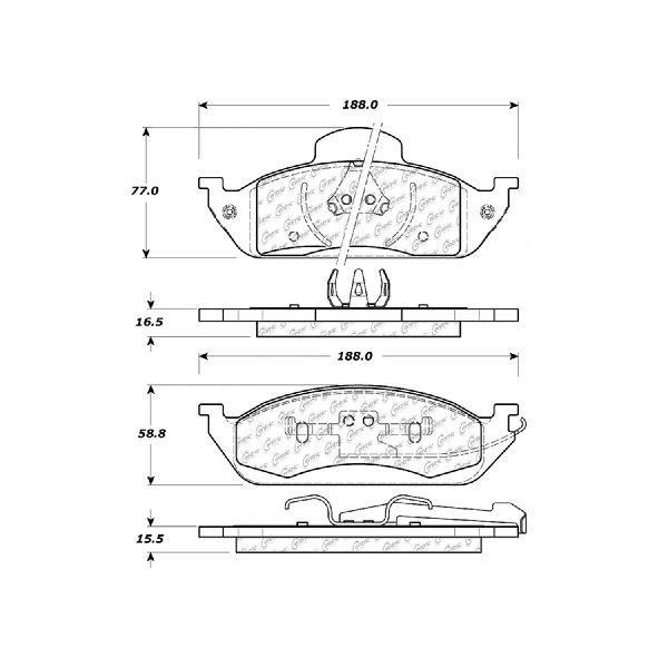 2003-2005 Mercedes-Benz ML350 Disc Brake Pad Set - Front (Centric)