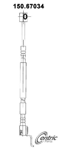 1987-1989 Jeep Wrangler Brake Hydraulic Hose - Front Right (Centric)