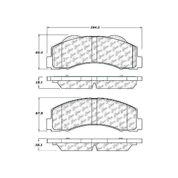 2010-2021 Lincoln Navigator Disc Brake Pad Set - Front (Centric)
