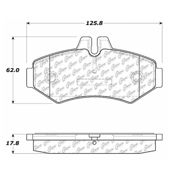 2002-2006 Freightliner Sprinter 2500 Disc Brake Pad Set - Rear (Centric)
