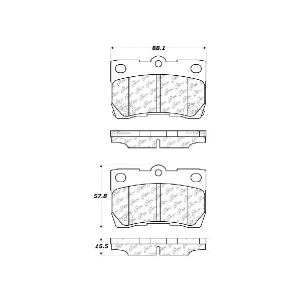 2006-2013 Lexus IS250 Disc Brake Pad Set - Rear (Centric)