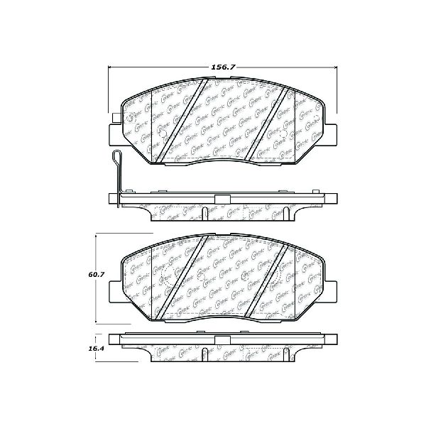 2009-2011 Hyundai Genesis Disc Brake Pad Set - Front (Centric)