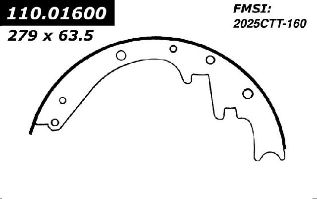 1962-1964 Pontiac Grand Prix Drum Brake Shoe - Front (Centric)