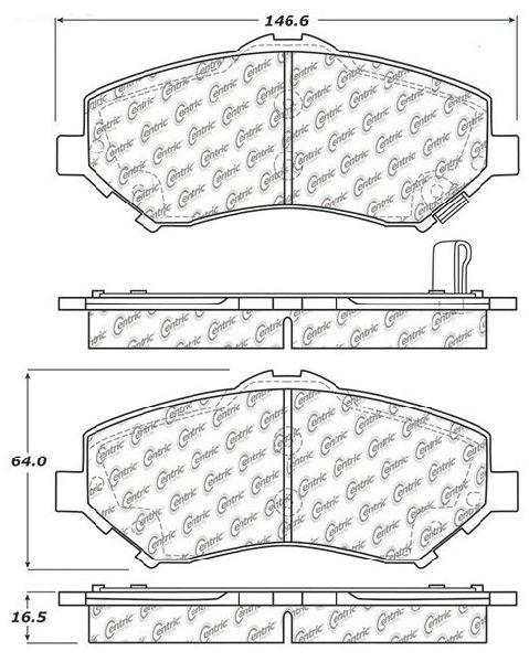2007-2011 Dodge Nitro Disc Brake Pad Set - Front (Centric)