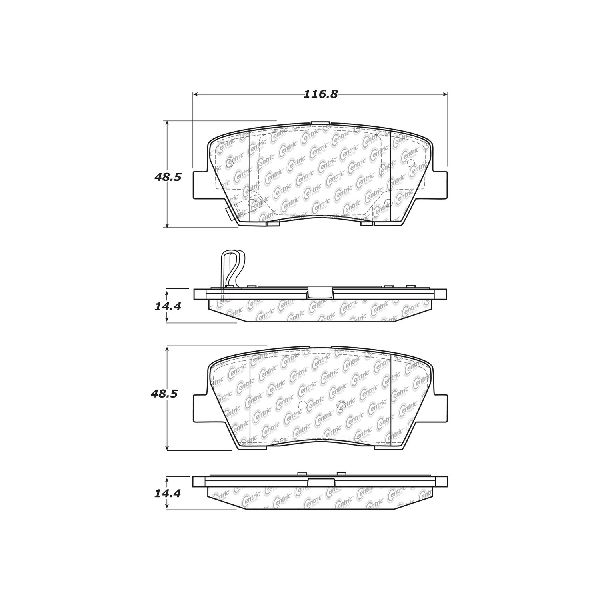 2011-2016 Hyundai Equus Disc Brake Pad Set - Rear (Centric)