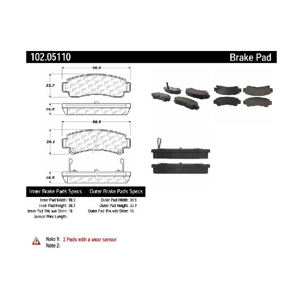 1991-1994 Nissan Sentra Disc Brake Pad Set - Rear (Centric)