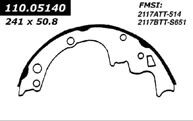 1995-1997 Chevrolet Blazer Drum Brake Shoe - Rear (Centric)