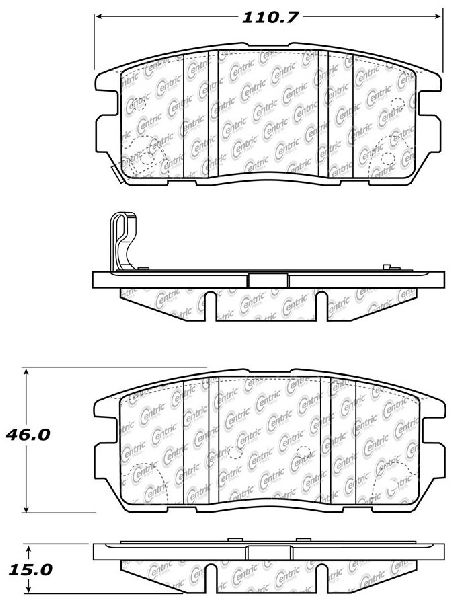 2007-2017 Chevrolet Equinox Disc Brake Pad Set - Rear (Centric)