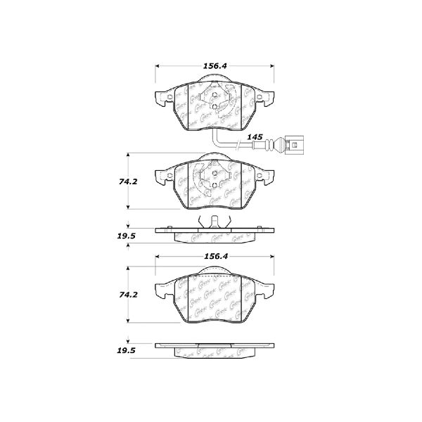 1998-2004 Audi A3 Disc Brake Pad Set - Front (Centric)