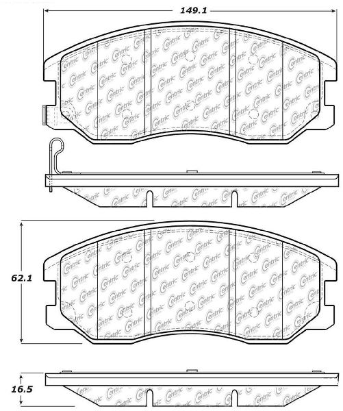 2007-2009 Chevrolet Equinox Disc Brake Pad Set - Front (Centric)