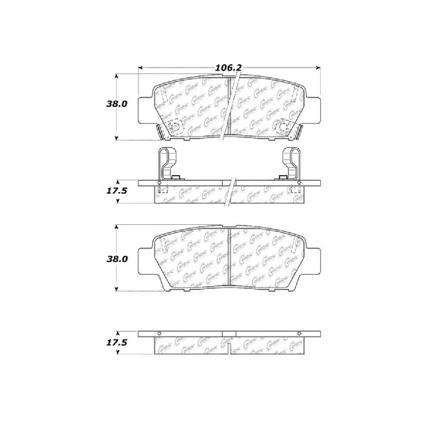 1995-1999 Toyota Avalon Disc Brake Pad Set - Rear (Centric)
