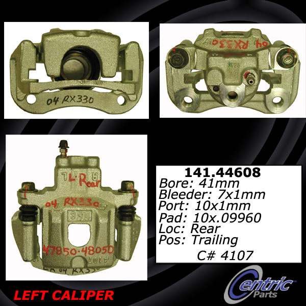 2006-2008 Lexus RX400h Disc Brake Caliper - Rear Right (Centric)